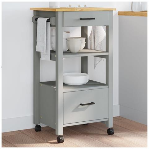 Carrello Da Cucina Monza 48x40x90 Cm In Legno Massello Di Pino - Foto 1