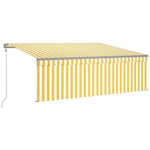 Tenda Automatica Con Sensore Vento Led 4x3 M Gialla /bianca - Foto 1