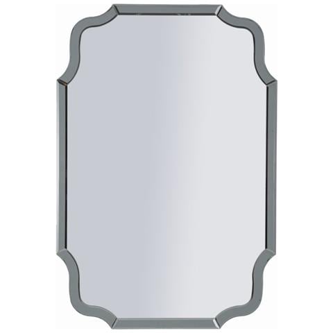 Specchio Con Cornice Classico 9 - Grigio - Mdf - 90x60x1 Cm - Foto 1