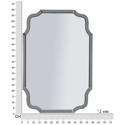 Specchio Con Cornice Classico 9 - Grigio - Mdf - 90x60x1 Cm - Foto 7