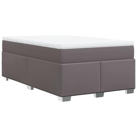 Giroletto a Molle con Materasso Grigio 120x190 cm in Similpelle - Foto 9