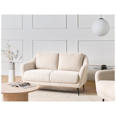 Divano 2 Posti Eiby Bouclé Beige - Foto 1