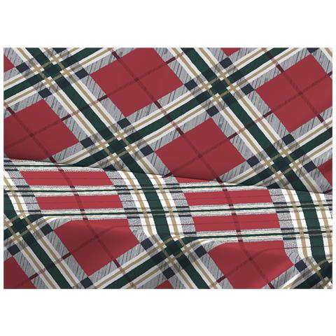 Telo Arredo Copritutto Copridivano In 100% Cotone Fantasia Tartan Singolo Tartan - Foto 2