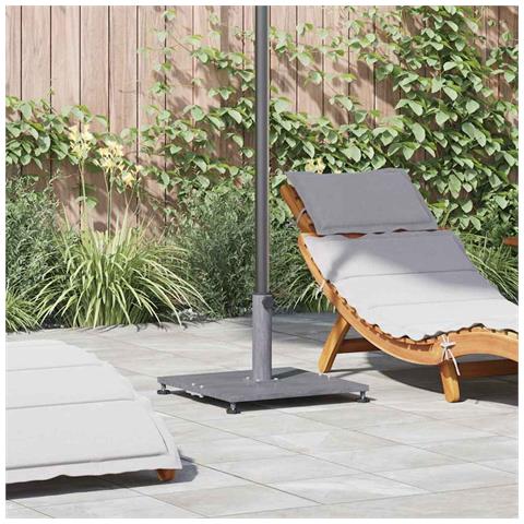 Base per Ombrello da Esterno Aspetto legno grigio scuro - Foto 2