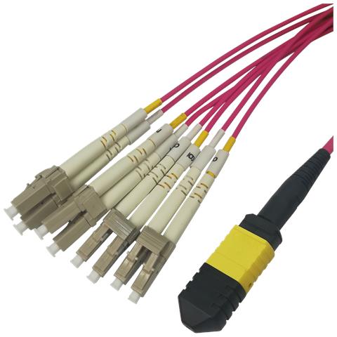 MPO12LC-42 cavo InfiniBand e in fibra ottica 2 m MPO-12 2x LC MPO /UPC Rosso - Foto 1
