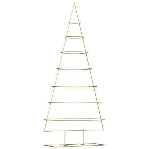 Albero di Natale in metallo con supporto Oro 210 cm - Foto 1