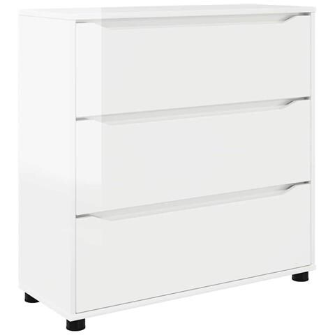 Armadio Bianco Lucido 80 x 31 x 81 cm Legno multistrato - Foto 1