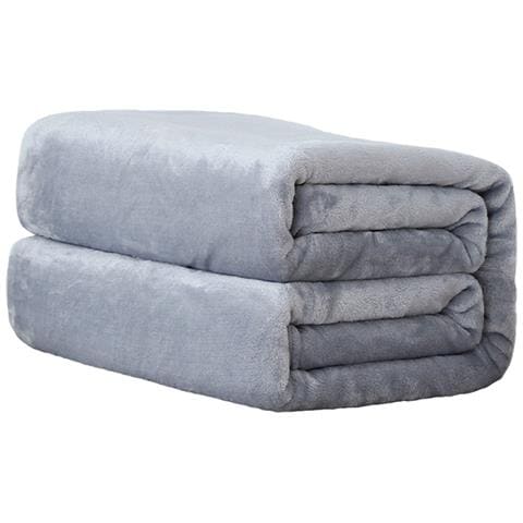 Coperta In Flanella Di Poliestere Grigio Argento - Morbida, Spessa E Regalo Per Tutte Le Stagioni L - Foto 1
