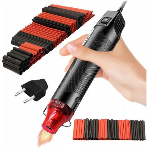 Mini Pistola Termica Hot-air 300w Con Set Di Tubetti Termorestringenti 127 Pezzi - Potenza 300w, Temperatura Max 170°c, Uso In Elettronica E Plastica - Foto 1