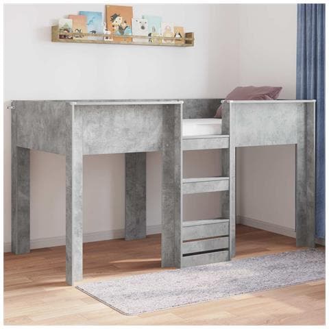 Letto a Castello per Bambini Grigio cemento 100 x 200 cm - Foto 2