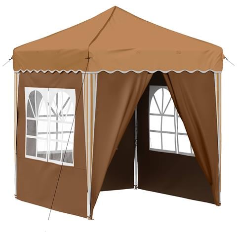 Tenda per feste a pop-up 195 x 195 x 245 cm Beige - Foto 1