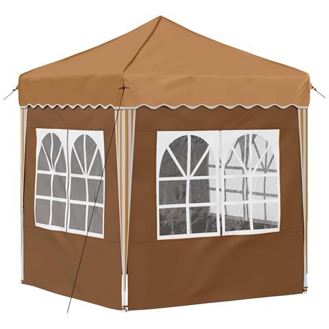 Tenda per feste a pop-up 195 x 195 x 245 cm Beige - Foto 9