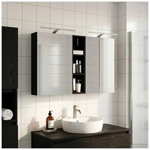 Set di Armadi da Bagno con lo scaffale 3 pcs 120 x 14,5 x 70 cm - Foto 2
