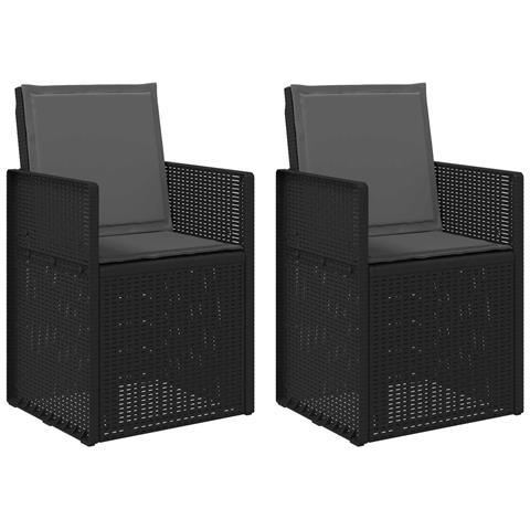 Sedie da pranzo da giardino 2 pcs Antracite PP - Foto 1