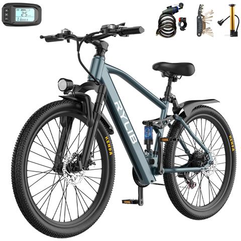 Bicicletta Elettrica 26" GT900 Batteria 36V13Ah Shimano 21 Velocità 250W 25KM /H 30-60km Display LCD con Sblocco NFC Urban EBike - Foto 1