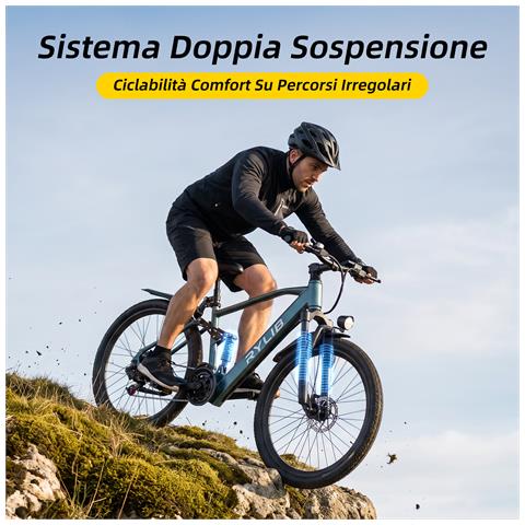 Bicicletta Elettrica 26" GT900 Batteria 36V13Ah Shimano 21 Velocità 250W 25KM /H 30-60km Display LCD con Sblocco NFC Urban EBike - Foto 6