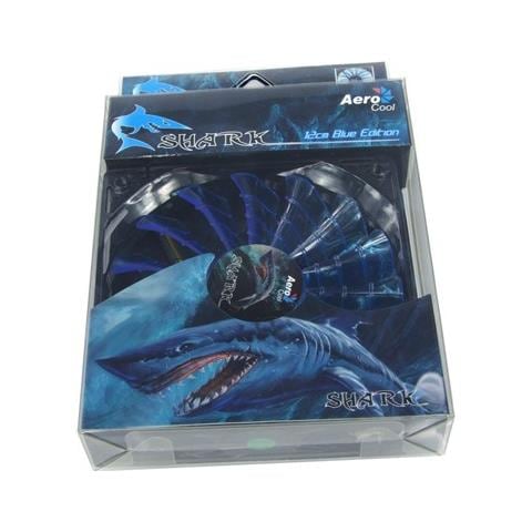 Shark Fan Blue Edition 12cm, Ventilatore, Computer case, 12 cm, Nero, Blu, Trasparente, 0,3A, 12V - Foto 7