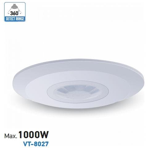Sensore Di Movimento Bianco Infrarossi Ip20 1000w Interno Vt-8027 5086 - Foto 1