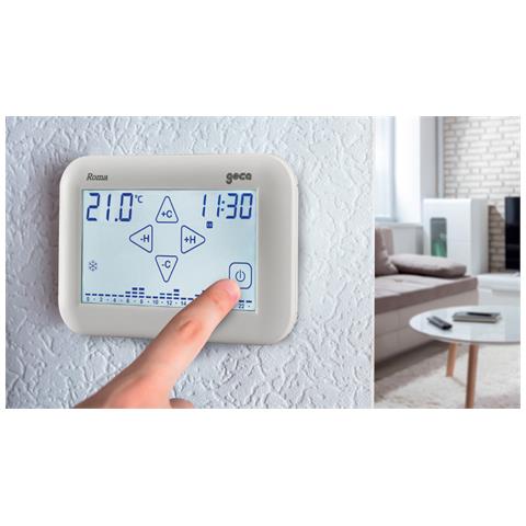 Cronotermostato Touch Screen Da Parete Con Grafico Delle Temperature, Colore Antracite - Foto 2
