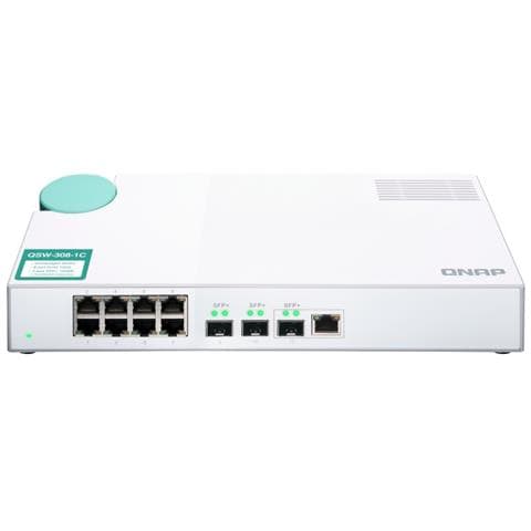 Switch QSW-308-1C 8 Porte RJ-45 10/100/1000 con 2 Porte 10 Gigabit SFP+ / 1 Porta SFP+ 10 Gigabit combo - Foto 2