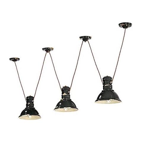 Industrial C1692, Sospensione 3 Luci, - Nero - Foto 1
