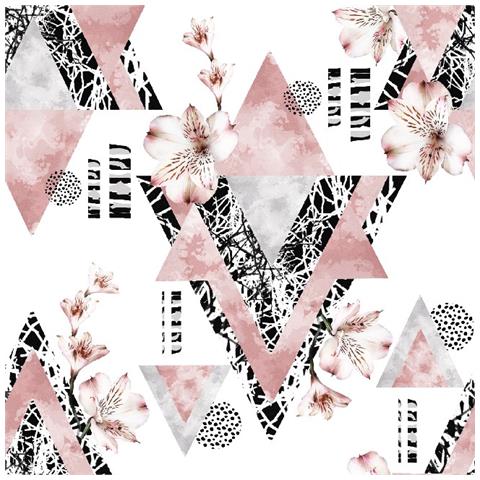 Tappeto Stampato The Heart Of The Flower - Astratto - Arredo - Antiscivolo - Da Soggiorno, Salotto, Camera - Multicolore In Poliestere, Cotone, 80 X 150 Cm - Foto 1