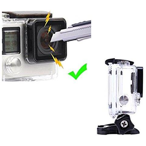 Nuovo Rimontaggio Subacquea Impermeabile Di Tuffo Di Protezione Custodia Per Gopro Eroe 3 4 Camera (nota Gopro 3 Non Adatto)  - Foto 2