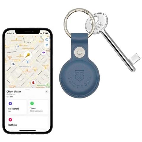 Custodia Originale Ciondolo Per Apple Airtag Beam Leather Petrol Green - Foto 5