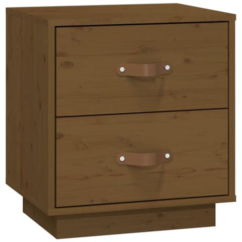 Comodino Miele 40x34x45 Cm In Legno Massello Di Pino - Foto 1