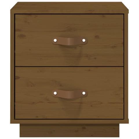 Comodino Miele 40x34x45 Cm In Legno Massello Di Pino - Foto 2