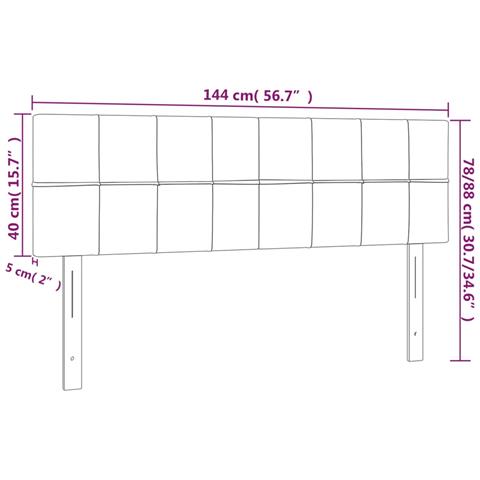 Testiere 2 Pz Grigio Scuro 72x5x78/88 Cm In Velluto - Foto 11