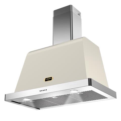 Cappa Dolcevita a Parete da 60 cm Aspirante Colore Avorio/ Acciaio Inossidabile - Foto 1