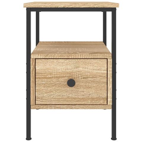 Comodino Rovere Sonoma 34x36x50 Cm In Legno Multistrato - Foto 9