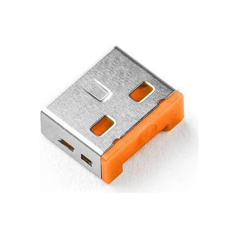 Ul03pkor Clip Sicura Bloccaporte + Chiave Usb Tipo A Arancione 6 Pz - Foto 1