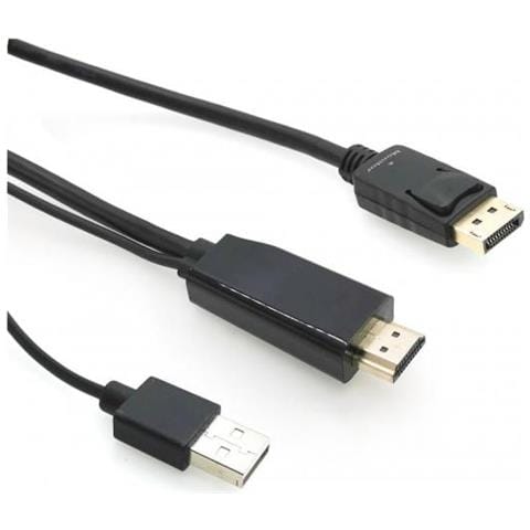 Hdmi-dp-con3 Cavo E Adattatore Video 3 M Hdmi Tipo A (standard) Displayport Nero - Foto 1