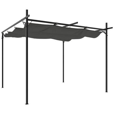 Pergola Con Tetto Retrattile Antracite 295x292x230 Cm - Foto 1
