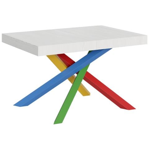 Tavolo Allungabile 90x120/224 Cm Volantis Telaio Gambe 4 Colori (b) - Cemento - Foto 1