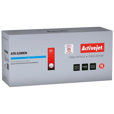 TONER COMPATIBILE - Kyocera Activejet Atk-5280cn Ciano - Foto 1