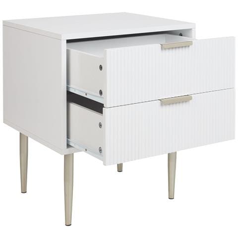 Comodino 2 Cassetti Soho Bianco - Foto 2