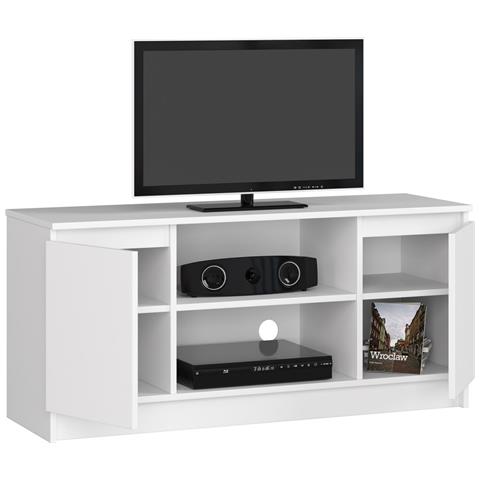 Mobiletto TV, 2 ante, 120x40x55 cm, Colore Bianco - Foto 2