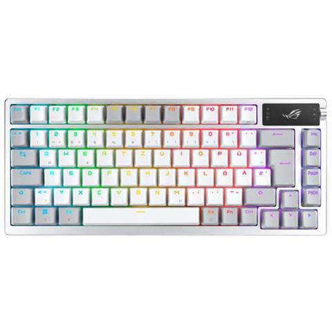 Tastiera USB + RF Wireless + Bluetooth 90MP031A-BKDA11  (Layout Tedesco) Colore Bianco - Foto 1