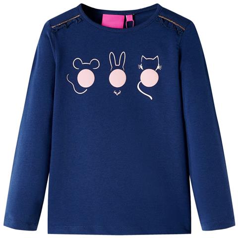 Maglietta Da Bambino A Maniche Lunghe Blu Marino 92 - Foto 1