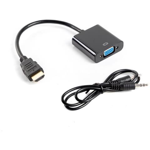 AD-0017-BK cavo e adattatore video 0,2 m VGA (D-Sub) HDMI tipo A (Standard) Nero - Foto 1