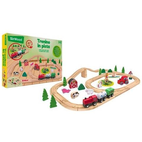 Pista Treno 42401 Sir Wood Legno 47 Pz Multicolor - Foto 1