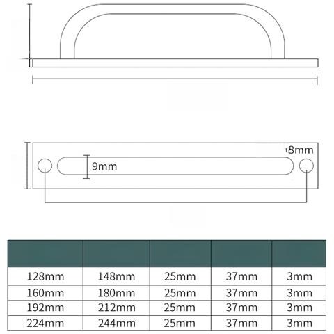 539 Maniglia Per Porta In Lega Di Alluminio Elegante L - Foto 3