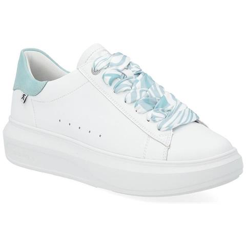 Leisure Trainers White Sneakers Pelle Scarpe Donna Bianco Eu 38, W1201-81 - Foto 1