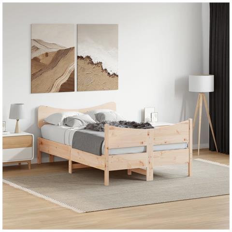 Letto Senza Materasso 120x190 Cm In Legno Massello Di Pino - Foto 1