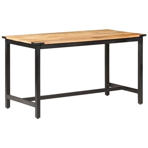 Tavolo Da Pranzo 140x70x76 Cm In Legno Massello Di Mango Grezzo - Foto 8