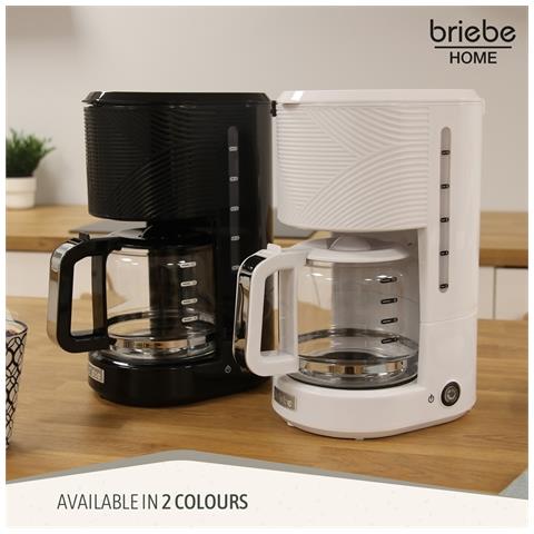 Briebe Cm1171blk Elegance Macchina Caffè Americano 10 Tazze, Filtro Riutilizzabile 1,25l 1000w Nero - Foto 2