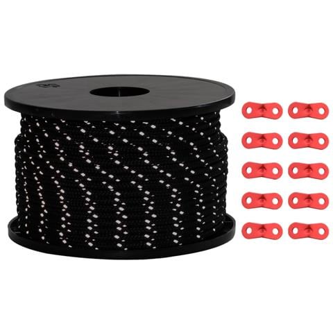 Corda Tenda con Strisce Riflettenti e Chiavi 50 m 5 mm - Foto 2